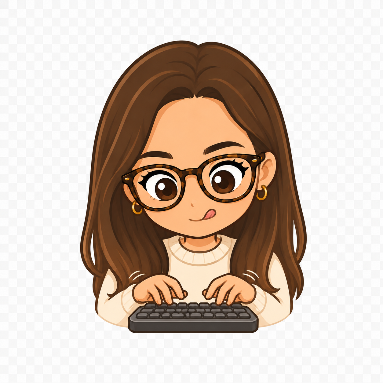 Poli digitando